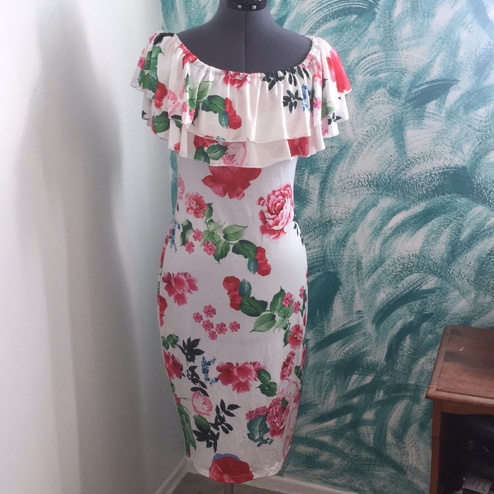 Floral Off the Shoulder dress
